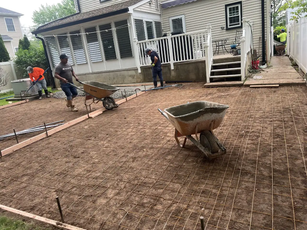 Concrete driveway project in New Jersey