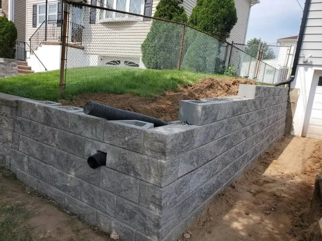 Retaining wall in New Jersey
